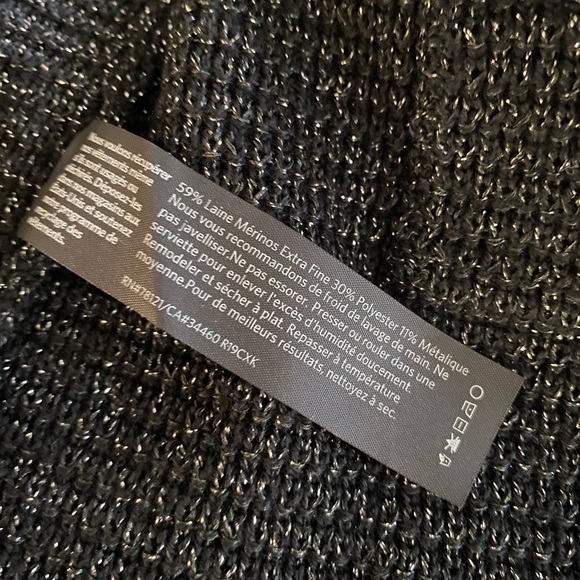 Eileen Fisher Merino Sparkle Long Cardigan Black Size PP NWT - Picture 6 of 9